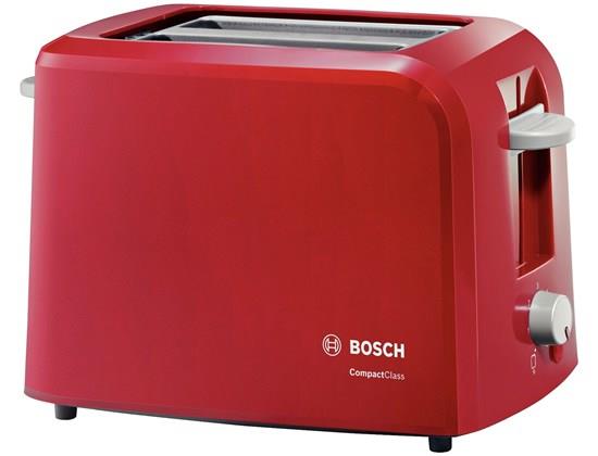 BOSCH Toster BOSCH CompactClass TAT3A014 (980W; kolor czerwony).