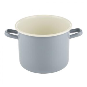 GARNEK EMALIOWANY PROSTY GŁADKI FORTE B/P SZARY 23CM 8L